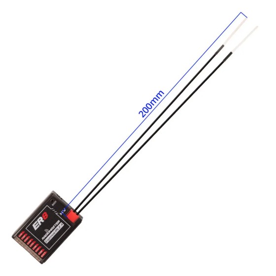 Original Radiomaster ER8 8CH PWM CRSF ExpressLRS 2.4Ghz 100mw Dual Antenna for RC Parts & Accs